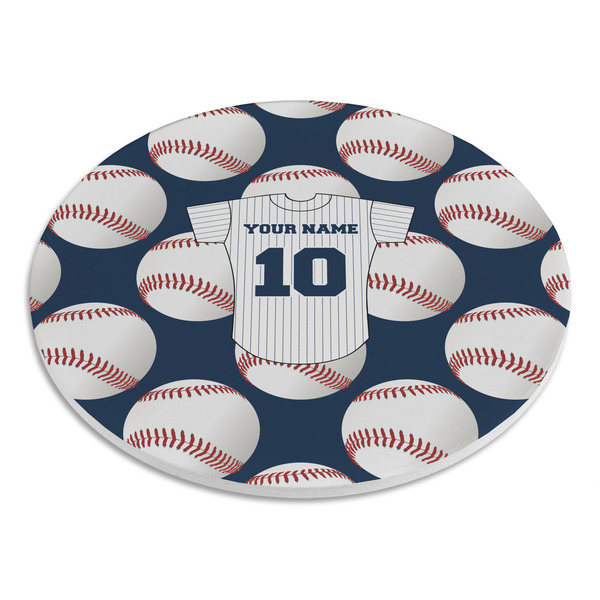 Baseball Jersey Round Stone Trivet - Angle View
