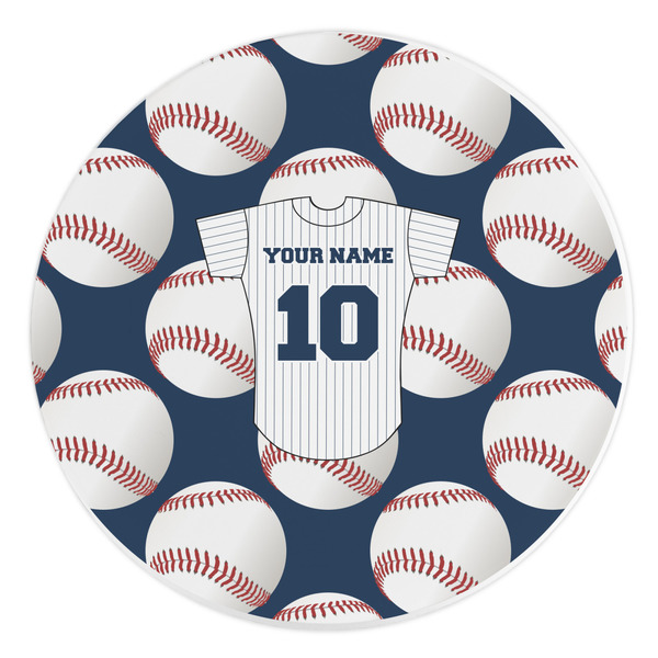 Custom Baseball Jersey Round Stone Trivet (Personalized)