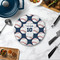 Baseball Jersey Round Stone Trivet - In Context View