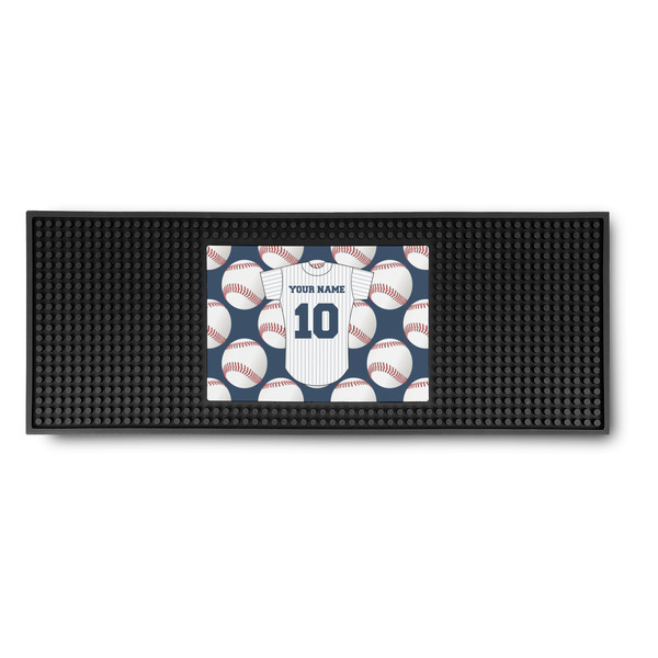 Custom Baseball Jersey Rubber Bar Mat (Personalized)