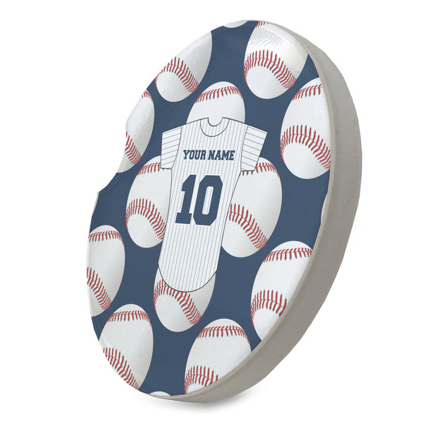 Baseball Jersey Sandstone Car Coaster - STANDING ANGLE