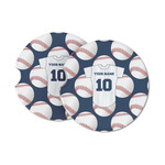 Baseball Jersey Sandstone Car Coasters (Personalized)