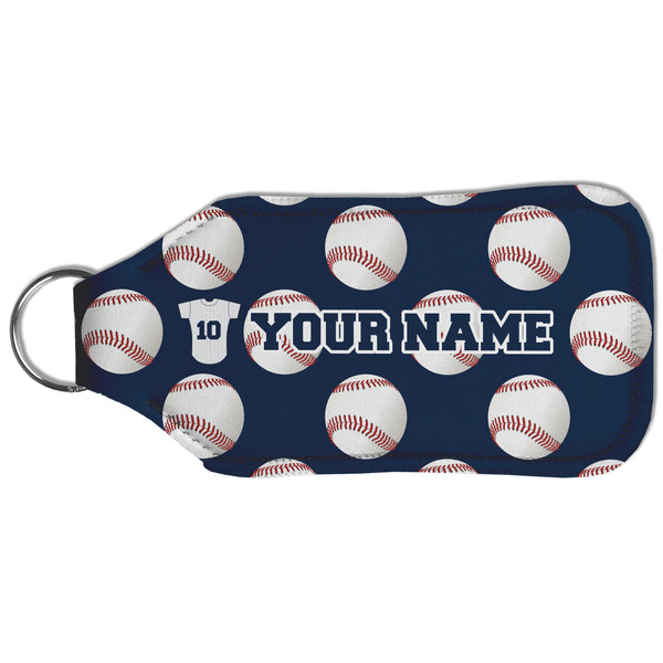 Baseball Jersey Sanitizer Holder Keychain - Large (Back)