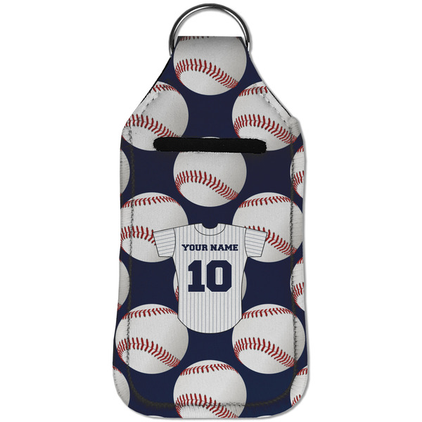 Baseball Jersey Sanitizer Holder Keychain - Large (Front)