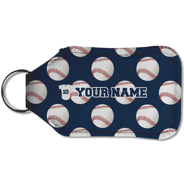 Baseball Jersey Sanitizer Holder Keychain - Small (Back)