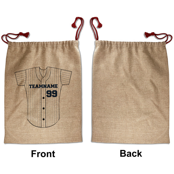 Baseball Jersey Santa Bag - Approval - Front