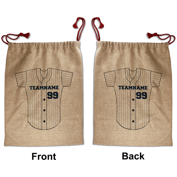 Custom Baseball Jersey Santa Sack - Front & Back (Personalized)