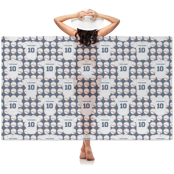 Custom Baseball Jersey Sheer Sarong (Personalized)