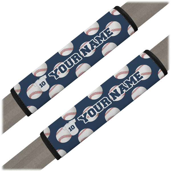 Custom Baseball Jersey Seat Belt Covers (Set of 2) (Personalized)