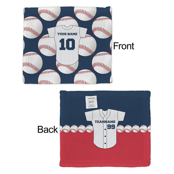 Baseball Jersey Security Blanket - Front & Back View