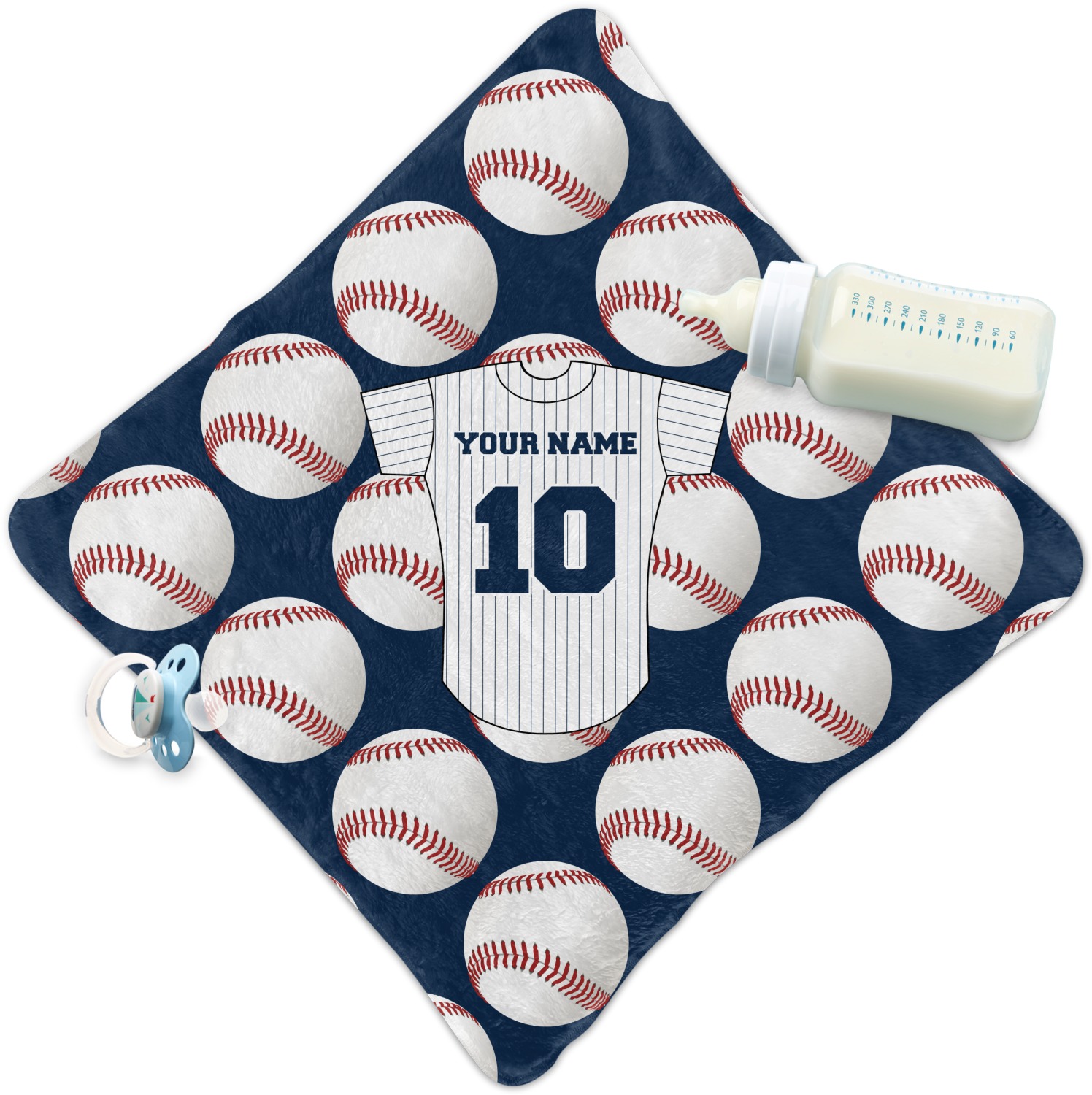 Baseball Jersey Security Blanket (Personalized) YouCustomizeIt