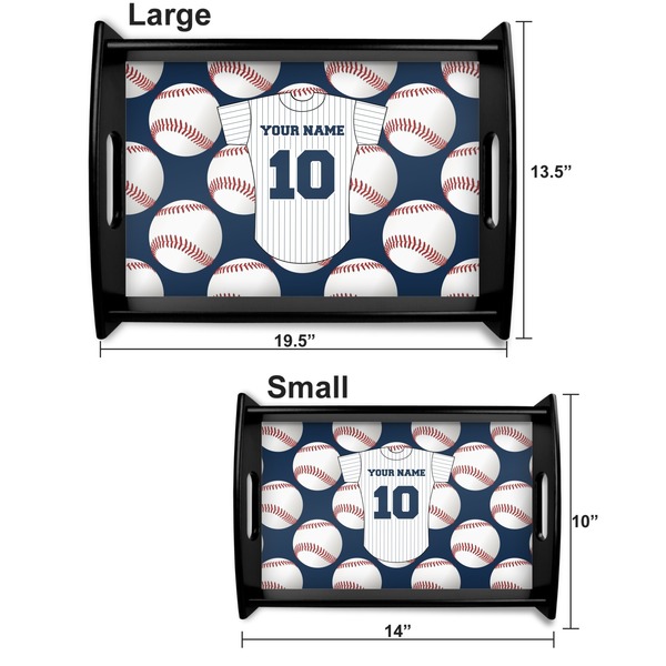 Baseball Jersey Serving Tray Black Sizes