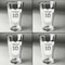Baseball Jersey Set of Four Engraved Beer Glasses - Individual View