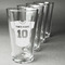 Baseball Jersey Set of Four Engraved Pint Glasses - Set View