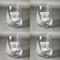 Baseball Jersey Set of Four Personalized Stemless Wineglasses (Approval)