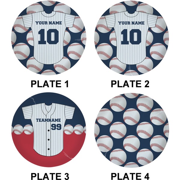 Baseball Jersey Set of Lunch / Dinner Plates (Approval)