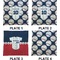 Baseball Jersey Set of Square Dinner Plates (Approval)