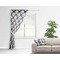 Baseball Jersey Sheer Curtain With Window and Rod - in Room Matching Pillow