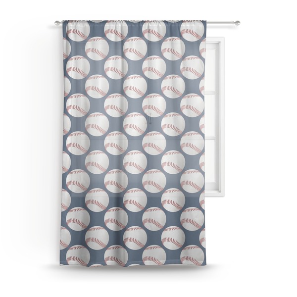Custom Baseball Jersey Sheer Curtain