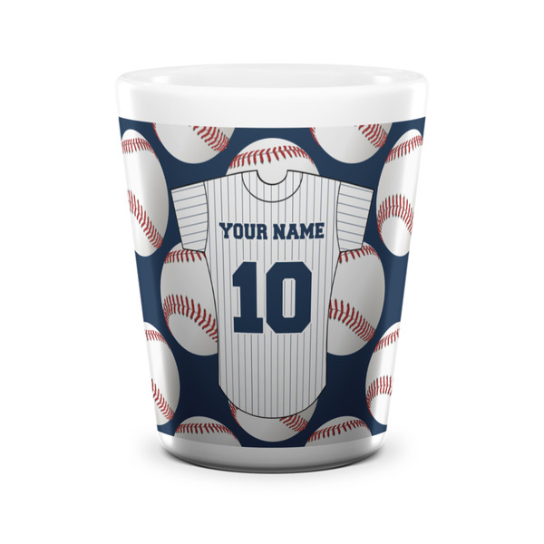 Baseball Jersey Shot Glass - White - FRONT