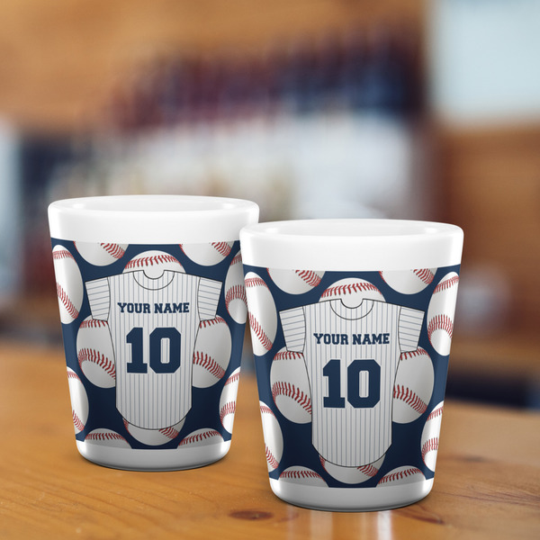 Baseball Jersey Shot Glass - White - LIFESTYLE