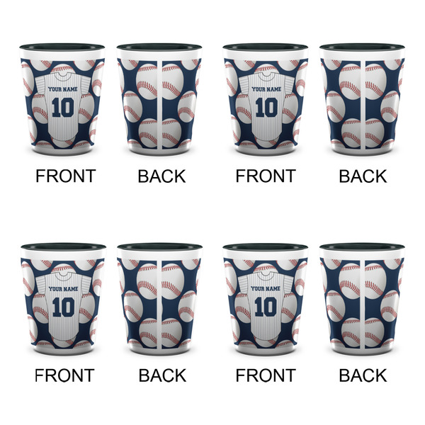 Baseball Jersey Shot Glassess - Two Tone - Set of 4 - APPROVAL