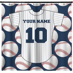 Baseball Jersey Shower Curtain - 69"x70" w/ Name and Number