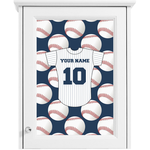 Baseball Jersey Single White Cabinet Decal