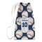 Baseball Jersey Small Laundry Bag - Front View