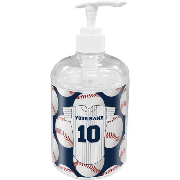 Custom Baseball Jersey Acrylic Soap & Lotion Bottle (Personalized)