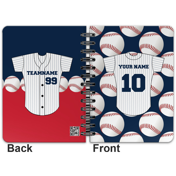 Baseball Jersey Spiral Journal 5 x 7 - Apvl