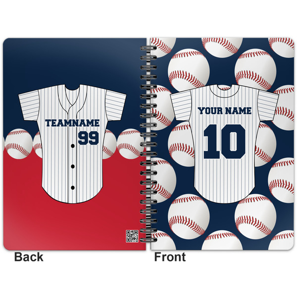 Baseball Jersey Spiral Journal 7 x 10 - Apvl