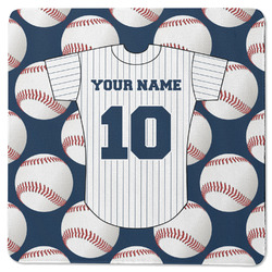 Baseball Jersey Square Rubber Backed Coaster (Personalized)