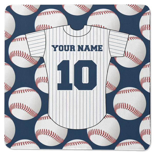 Baseball Jersey Square Coaster Rubber Back - Single
