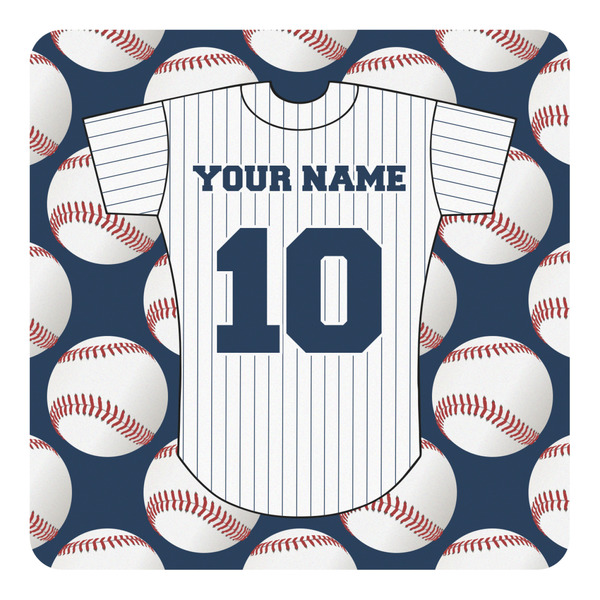 Custom Baseball Jersey Square Decal - XLarge (Personalized)