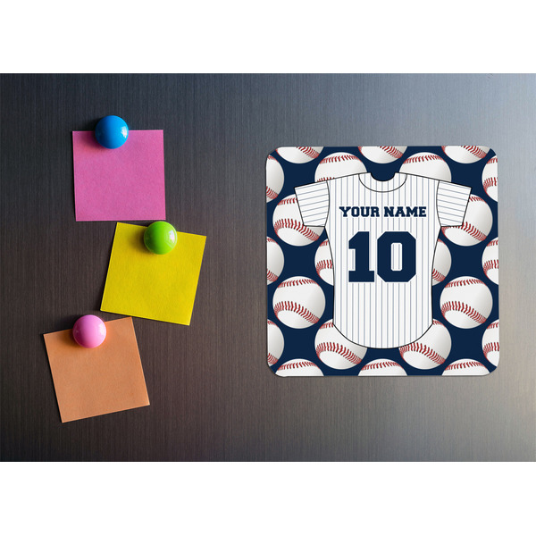 Baseball Jersey Square Fridge Magnet - LIFESTYLE