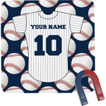 Baseball Jersey Square Fridge Magnet (Personalized)