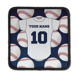 Baseball Jersey Iron On Square Patch w/ Name and Number