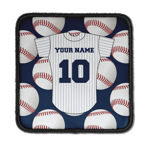 Custom Baseball Jersey Iron On Square Patch w/ Name and Number