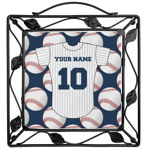 Custom Baseball Jersey Square Trivet (Personalized)