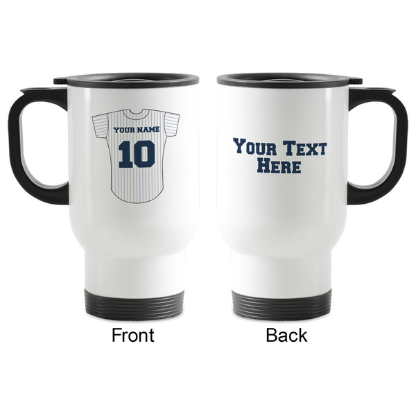 Baseball Jersey Stainless Steel Travel Mug with Handle - Apvl