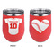 Baseball Jersey Stainless Wine Tumblers - Coral - Double Sided - Approval