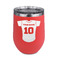 Baseball Jersey Stainless Wine Tumblers - Coral - Double Sided - Front