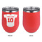 Baseball Jersey Stainless Wine Tumblers - Coral - Single Sided - Approval
