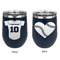 Baseball Jersey Stainless Wine Tumblers - Navy - Double Sided - Approval