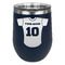 Baseball Jersey Stemless Stainless Steel Wine Tumbler - Navy - Double Sided (Personalized)