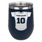 Baseball Jersey Stainless Wine Tumblers - Navy - Single Sided - Front