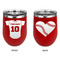Baseball Jersey Stainless Wine Tumblers - Red - Double Sided - Approval