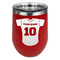 Baseball Jersey Stainless Wine Tumblers - Red - Double Sided - Front