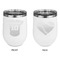 Baseball Jersey Stainless Wine Tumblers - White - Double Sided - Approval